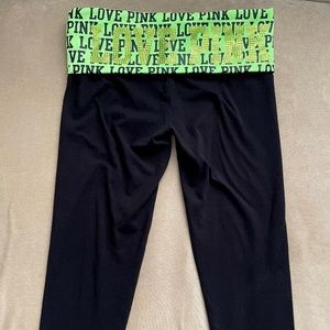 PINK Victoria Secret fold over yoga capri size small